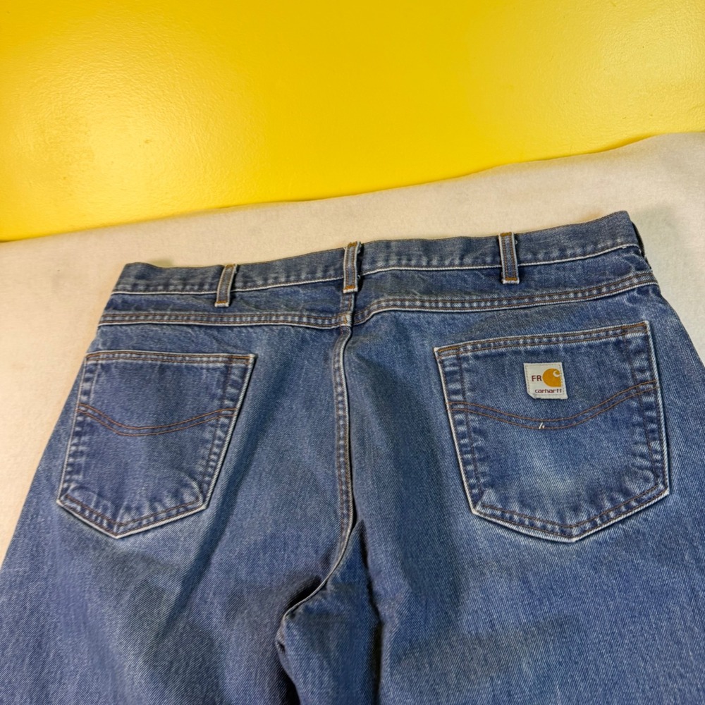 Carhartt FR Flame Resistant Work Jeans Blue Denim 40x32 Relaxed‎ Straight Leg